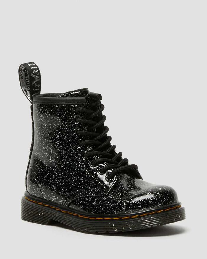 Dr Martens Støvler Barn Svart Toddler 1460 Glitter Lace Up 7594ODGJY